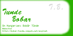 tunde bobar business card